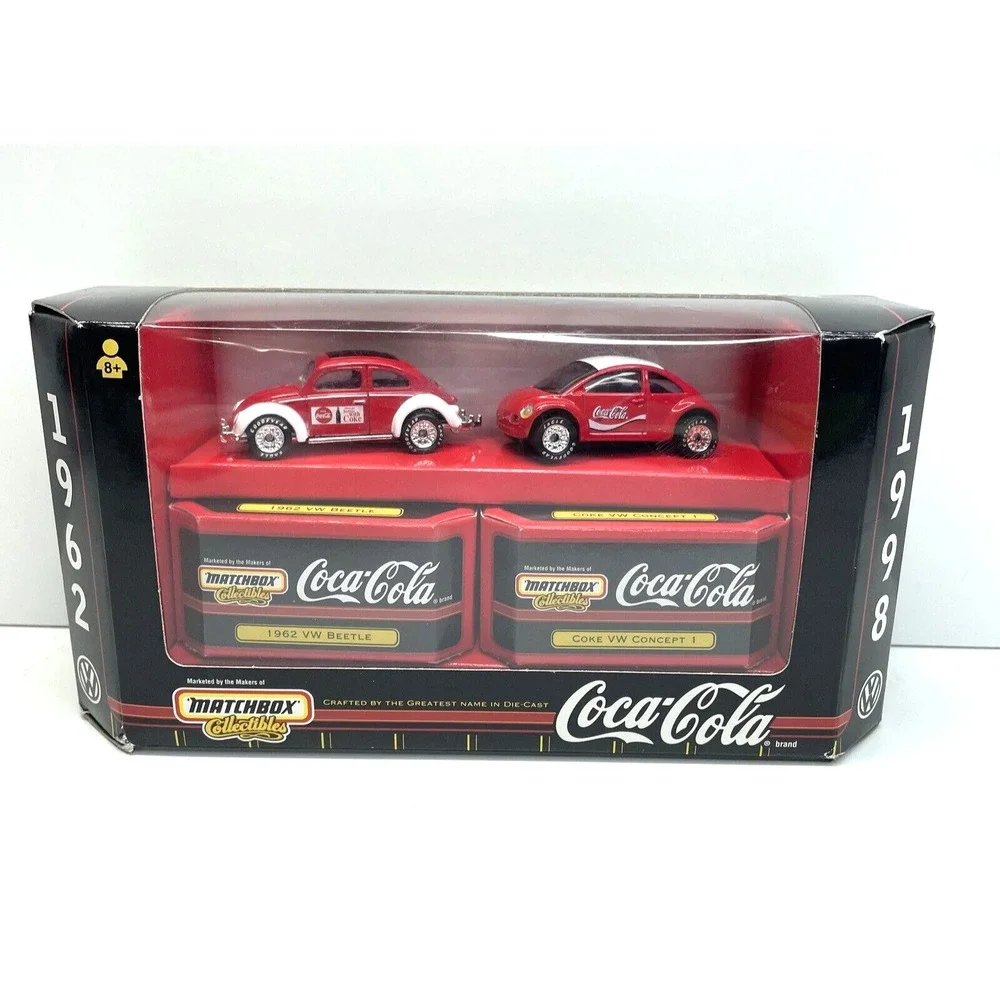Matchbox Collectibles Coca Cola VW Volkswagen Beetle Bug 2 Car Set 1/64 Target